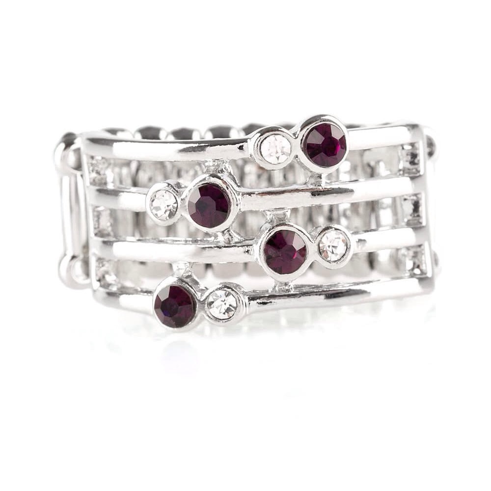 Elegant Silver and Multicolor Gemstone Ring